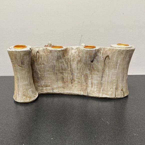 Vintage Christmas Nativity Scroll Advent Candle Holder Christian Religious Resin - Picture 4 of 8